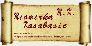 Miomirka Kasabašić vizit kartica